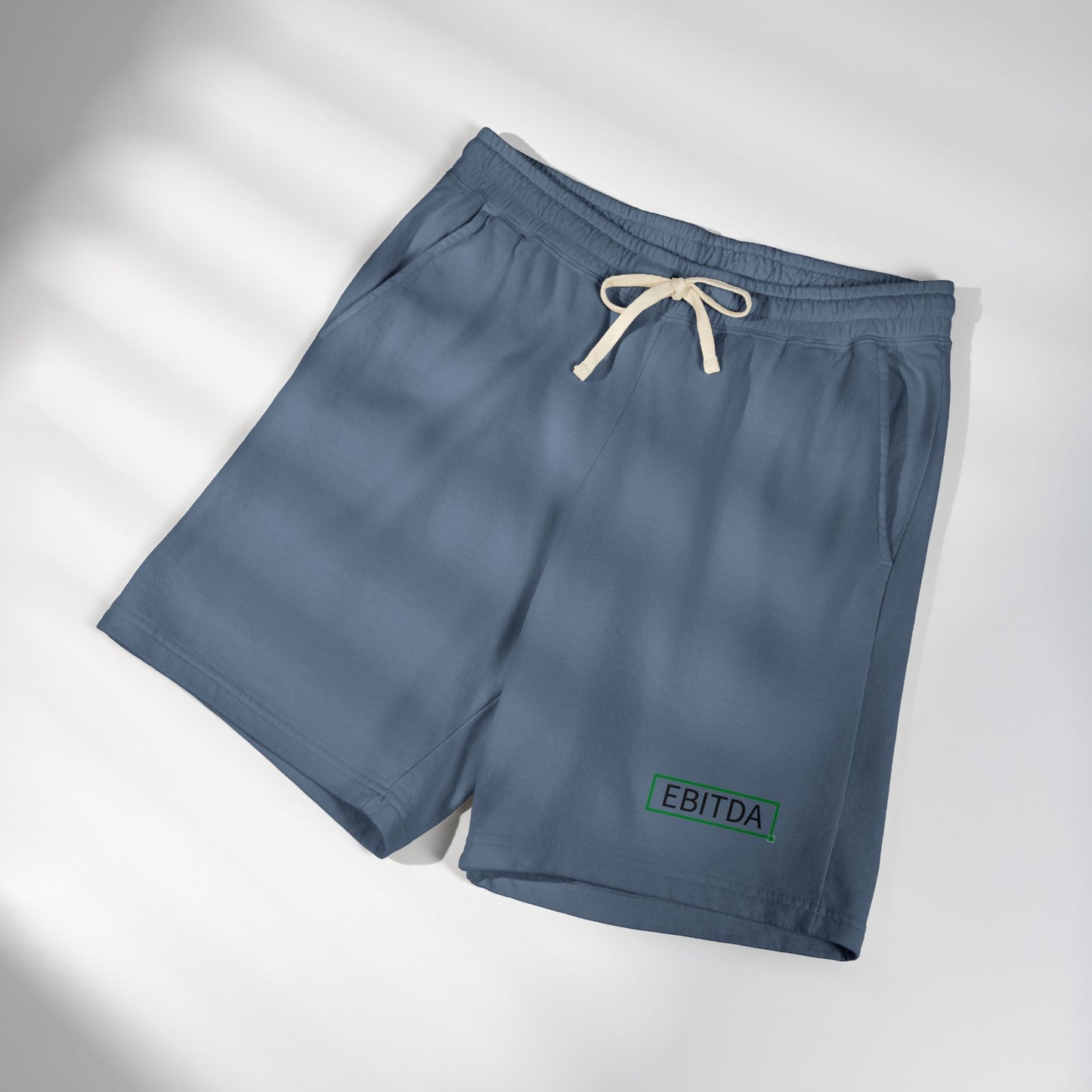 EBITDA Embroidered Sweat Shorts — Lightweight Fleece Casual Lounge Shorts