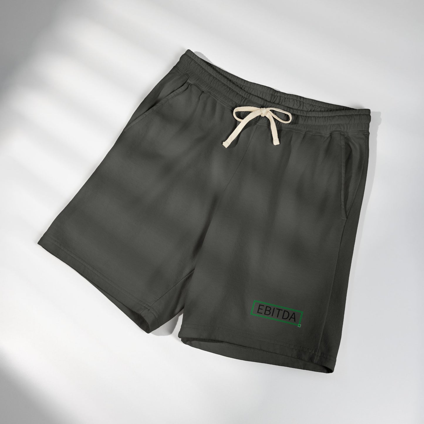 EBITDA Embroidered Sweat Shorts — Lightweight Fleece Casual Lounge Shorts