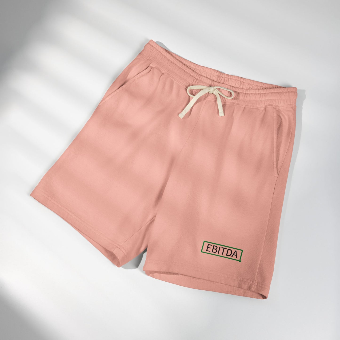 EBITDA Embroidered Sweat Shorts — Lightweight Fleece Casual Lounge Shorts