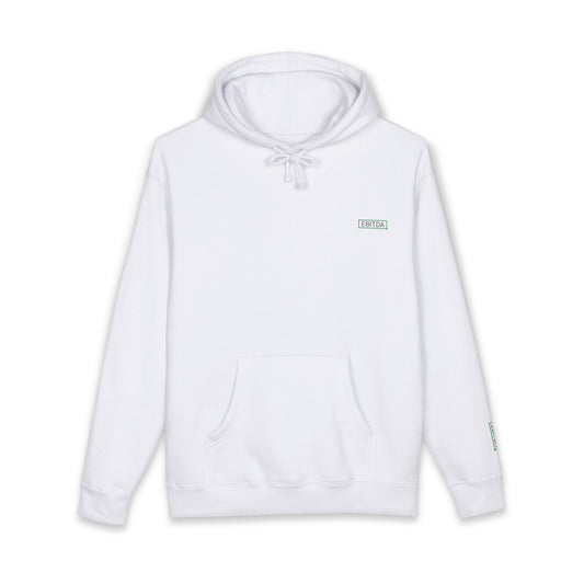 Minimal White Hoodie with Small Chest Logo — Clean Casual Streetwear