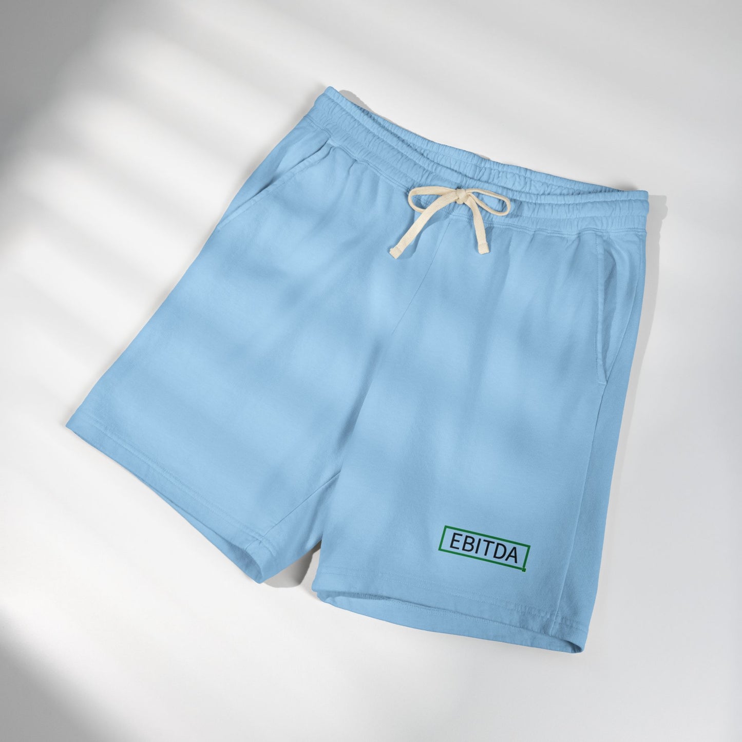 EBITDA Embroidered Sweat Shorts — Lightweight Fleece Casual Lounge Shorts