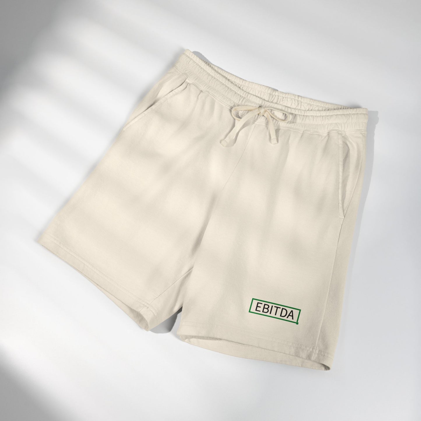 EBITDA Embroidered Sweat Shorts — Lightweight Fleece Casual Lounge Shorts